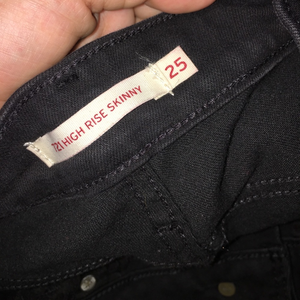 Black High rise skinny jeans